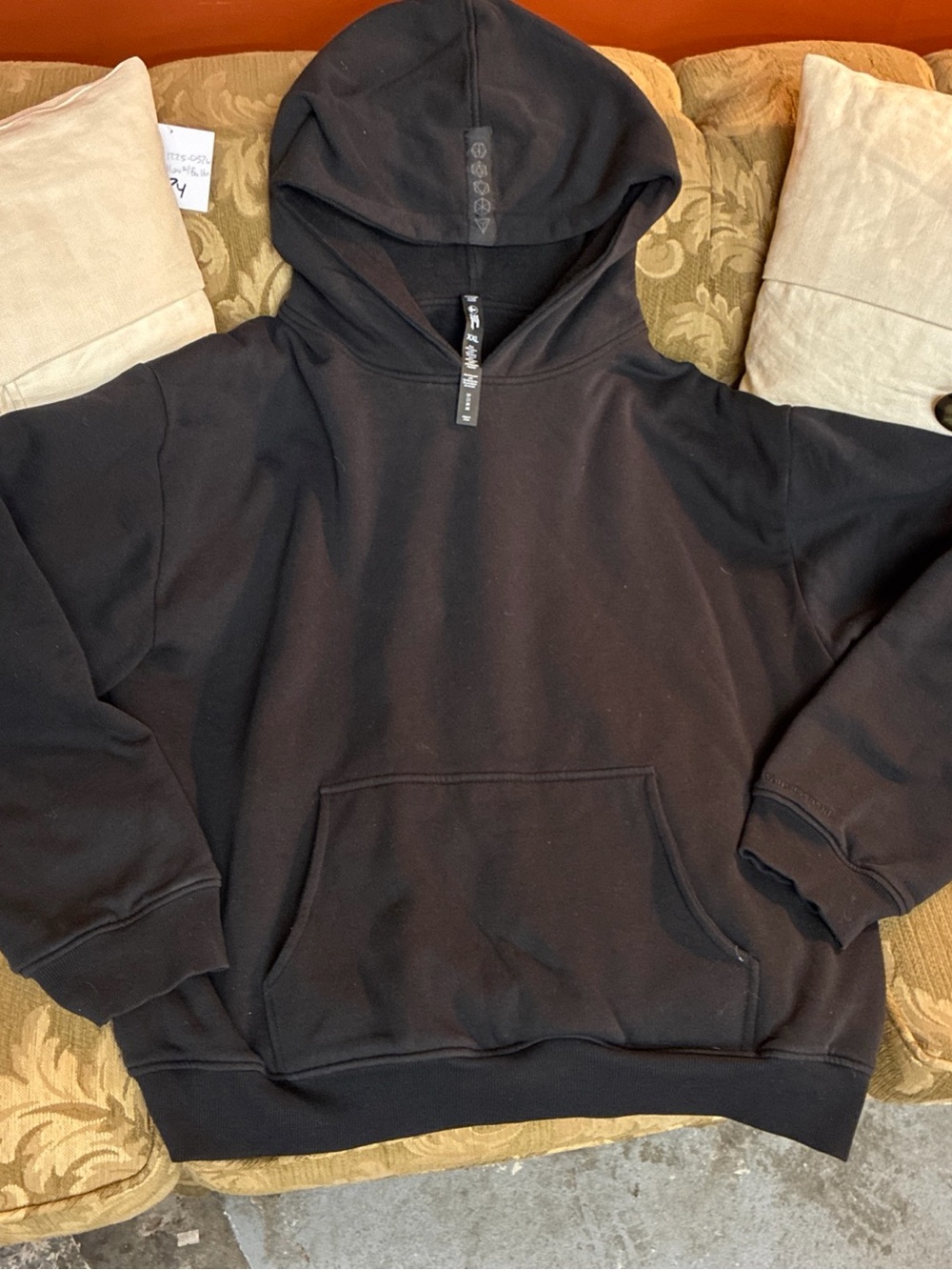 Follow your legend Men's Black Pullover Hoodie with Front Pocket alpaca heavy